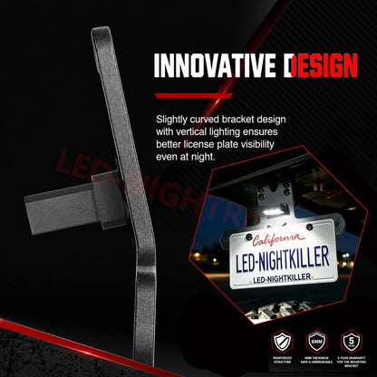 Aluminum License Plate Bracket with 12V LED Light for UTV & SXS