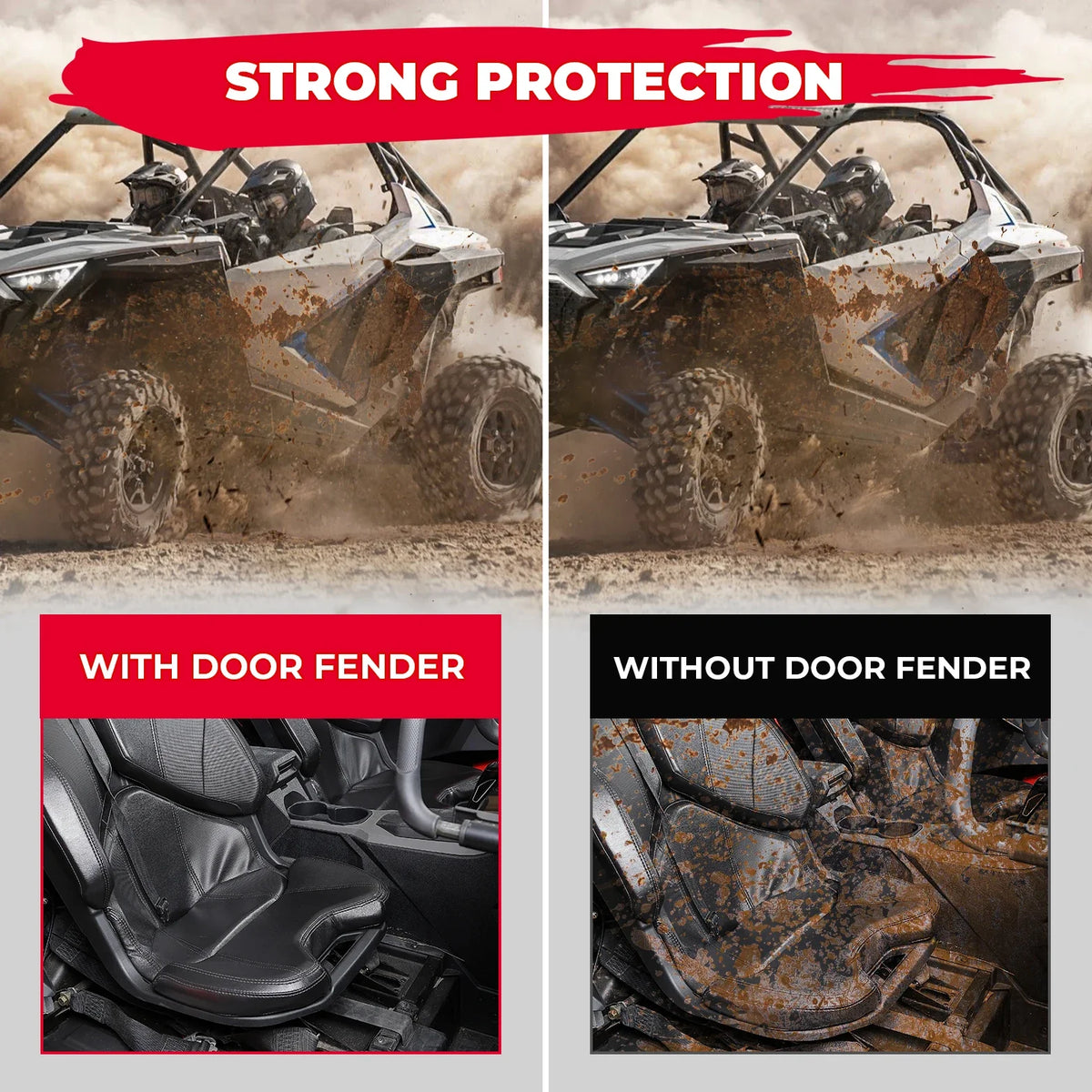 Metal Lower Door Panel Insert Kit, Black for Polaris RZR Pro XP, RZR Pro R & RZR Turbo R
