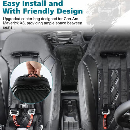 Waterproof Between-Seat Console Storage Bag, Large Capacity for UTV & SXS