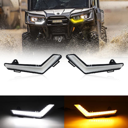 Front LED Turn Signals with DRL for Can-Am Defender & Commander