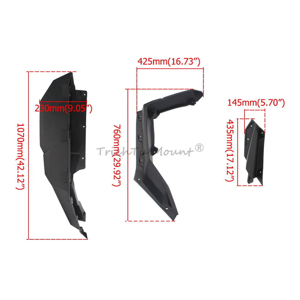 Outer Fender Flare Extensions Splash Shield Set for Can-Am Maverick X3 (2017–2023)