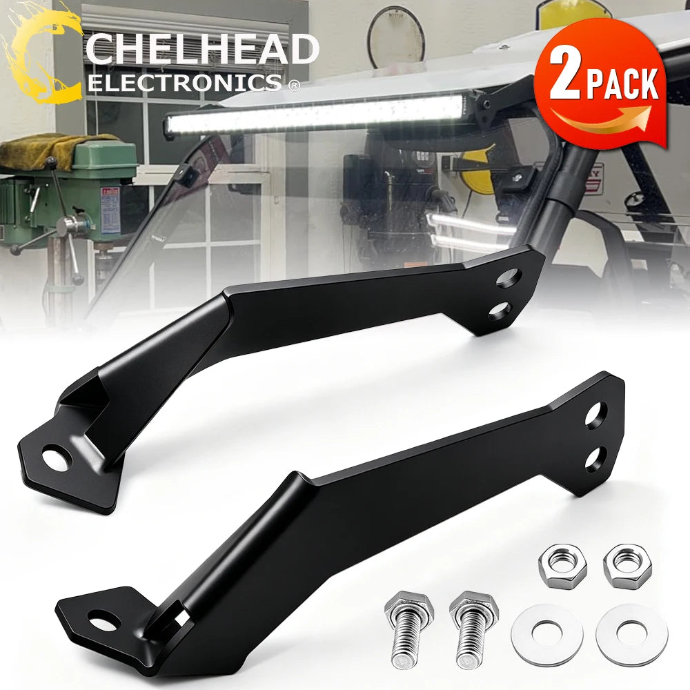 Windshield Light Bar Mount Bracket for 32-Inch Bars for Polaris RZR 900 & RZR XP 1000