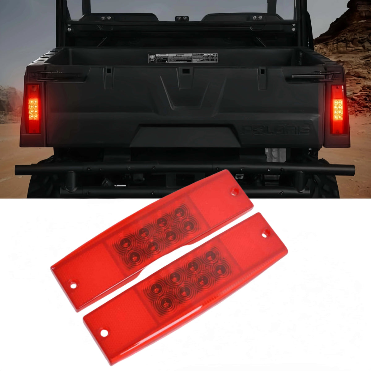 LED Rear Brake Tail Lights (Pair) for Polaris Ranger 570 (2014–2021)