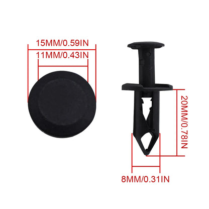 Bumper & Fender Push Clip Set with Screwdriver (100 Pcs) for UTV & SXS
