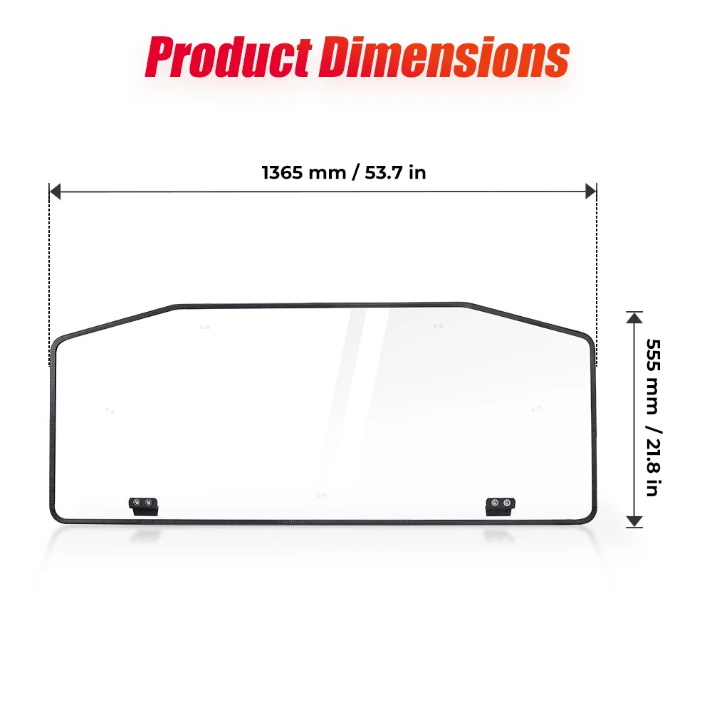 UV-Resistant Clear Hard Rear Windshield for Can-Am Defender (2016–2026)