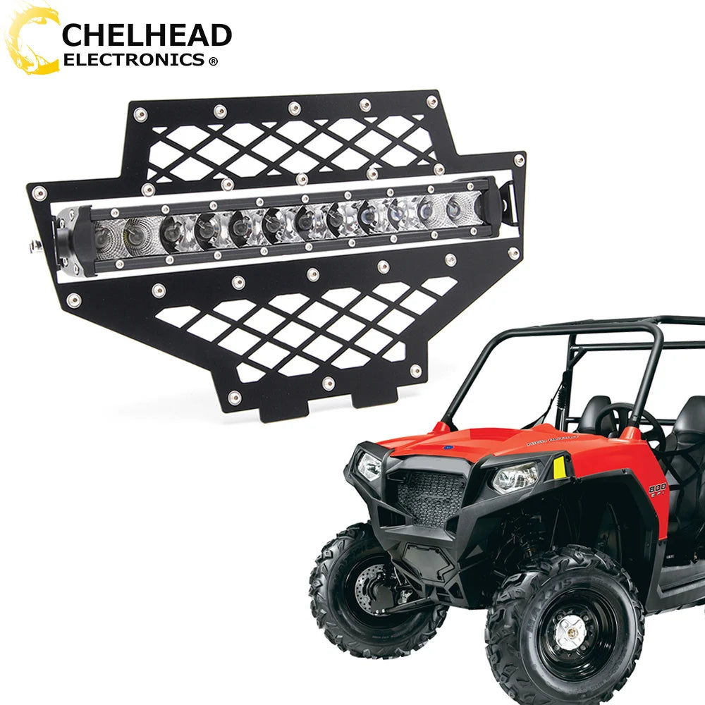 13-Inch 60W LED Light Bar with Front Grille Mount for Polaris RZR 570 (2012–2013)