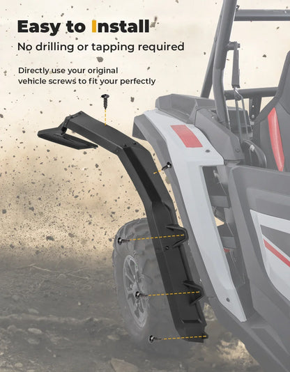 Extended Front and Rear Fender Flares for Polaris RZR XP 1000 (2024–2026)