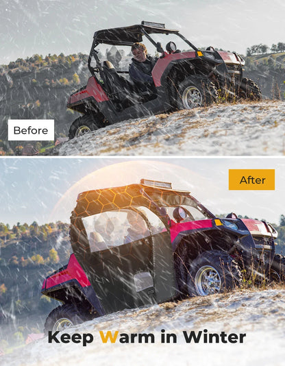 Water-Resistant PVC Soft Upper Doors for Polaris RZR 570, RZR 900 & RZR Trail