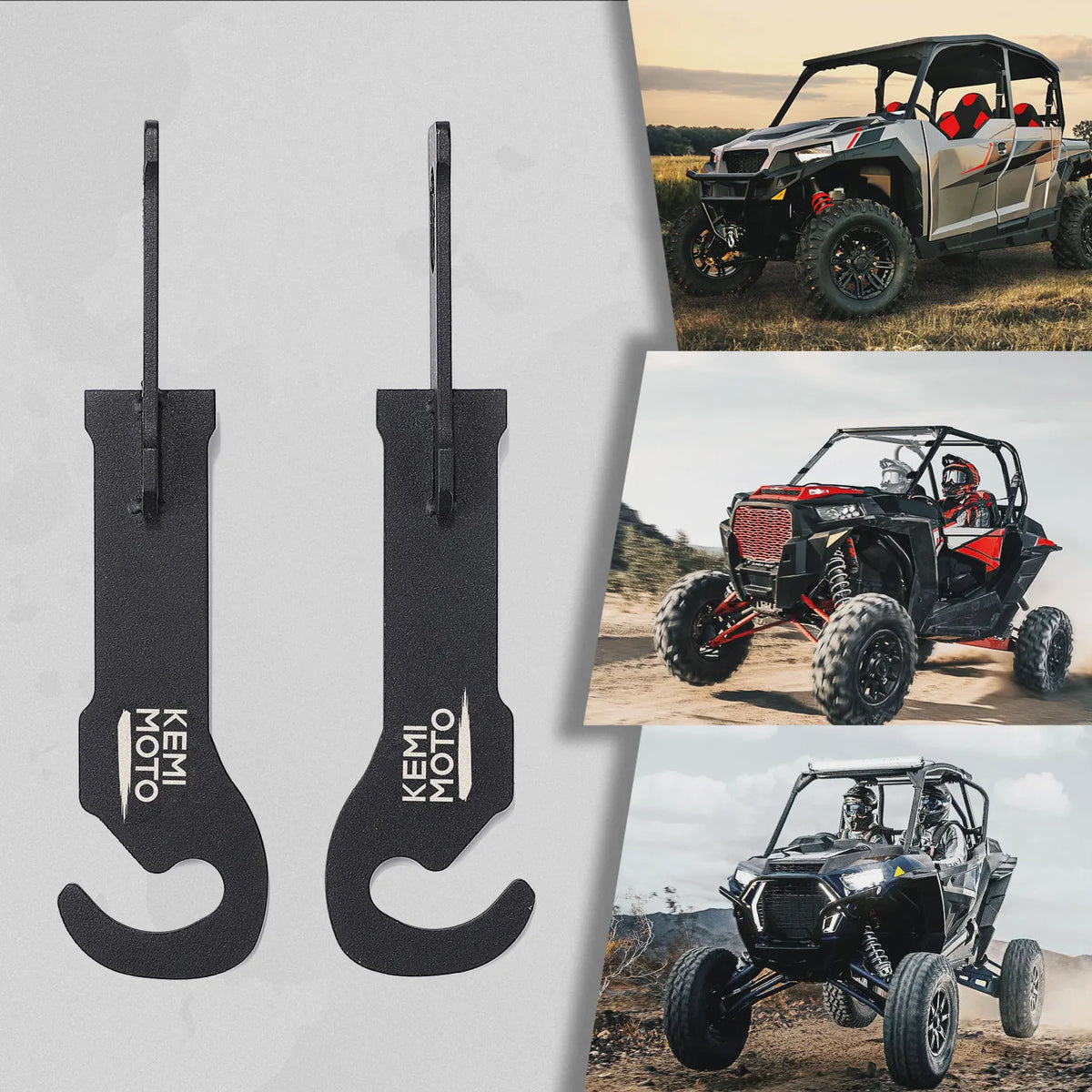 KEMIMOTO 4.5-Inch Vent Extender Door Latches (Pair) for Polaris RZR Pro XP, RZR Pro R & More