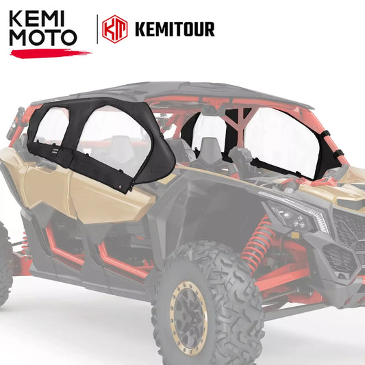 KEMIMOTO Soft Upper Cab Door Enclosure Kit, 4-Door for Can-Am Maverick X3 (2017–2024)