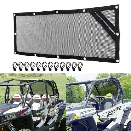 Soft Mesh Rear Window Net, 2-Seat for Polaris RZR 570, RZR 900 & More