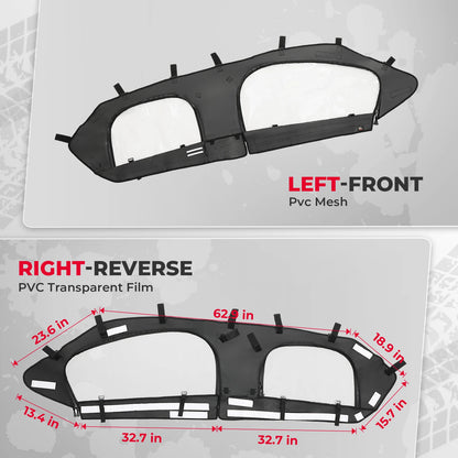 KEMIMOTO Soft Upper Cab Door Enclosure Kit, 4-Door for Can-Am Maverick X3 (2017–2024)