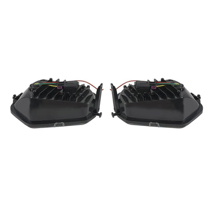 Black LED Headlights with Halo Rings for Polaris RZR 900 (2015–2020)
