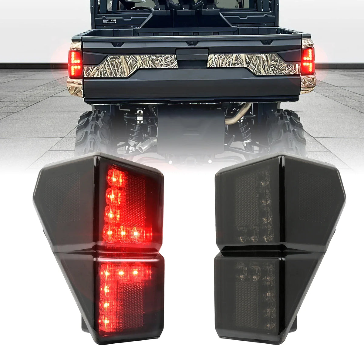 12V LED Stop and Tail Lights for Polaris Ranger XP 1000 (2017–2025)