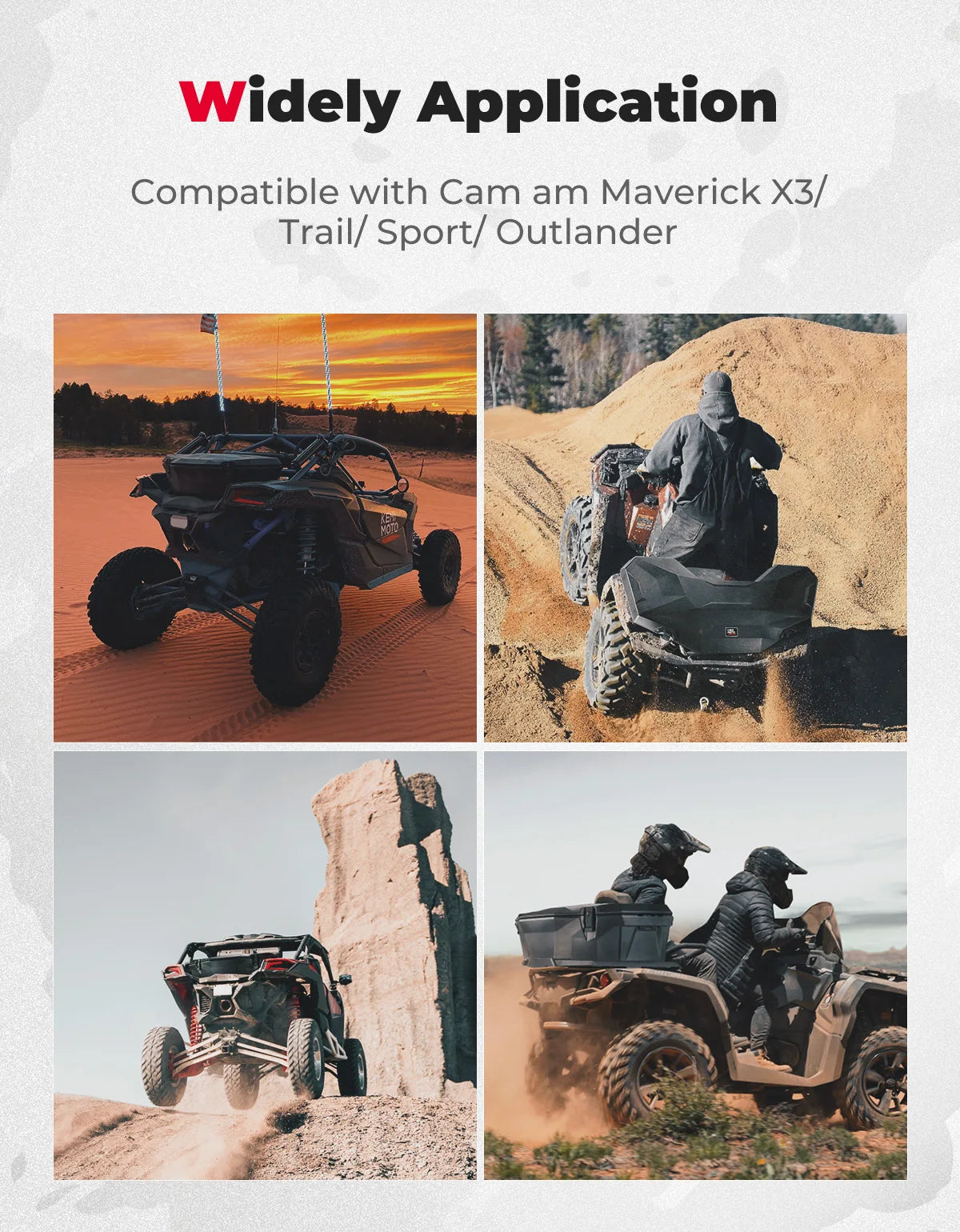 8-Gallon Rear Cargo Storage Box for Can-Am Maverick X3 & Commander