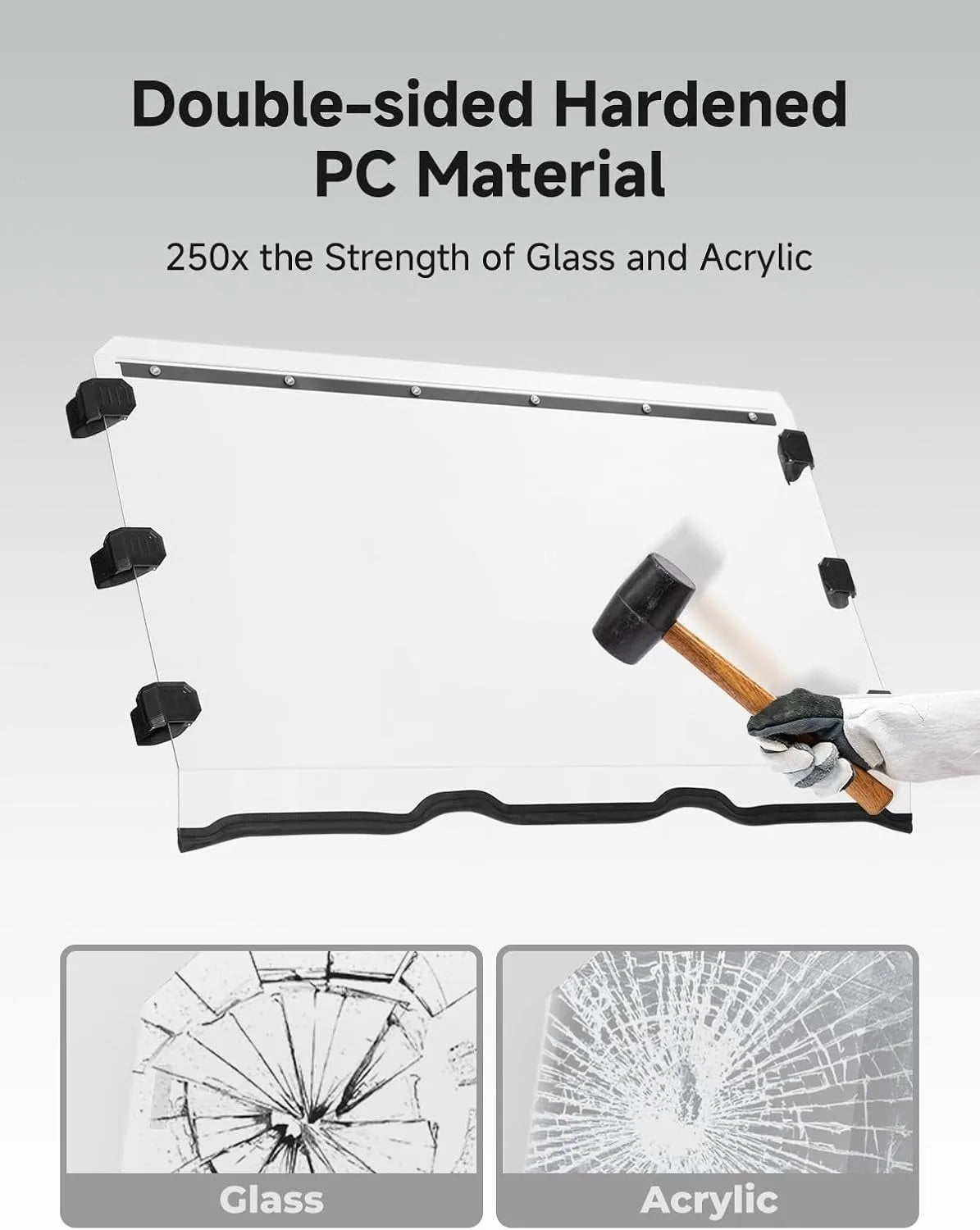 Hard PC Full Front Windshield for Polaris Ranger 570 (2016–2025)