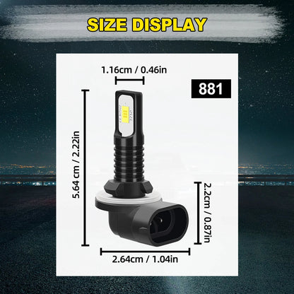 881/886 LED Fog Lamp Bulbs, 6000K (2-Pack) for Polaris Ranger 570 & Ranger XP 900