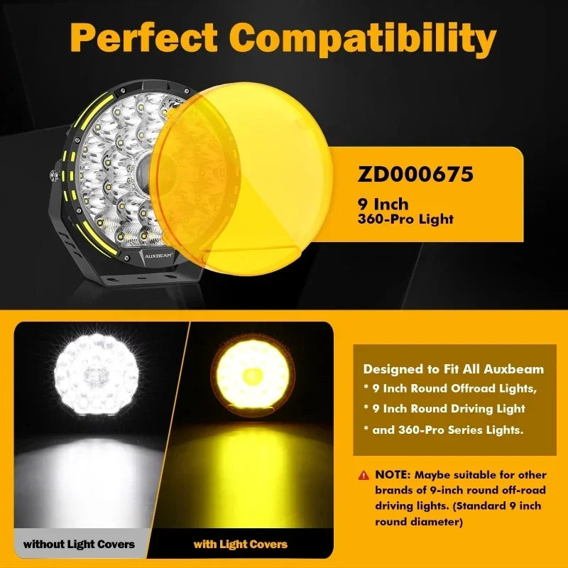 AUXBEAM 9-Inch 270W 360 Pro Round LED Lights for UTV & SXS