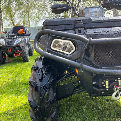 High/Low Beam LED Headlight with Halo Ring for Polaris Ranger XP 900 (2013)