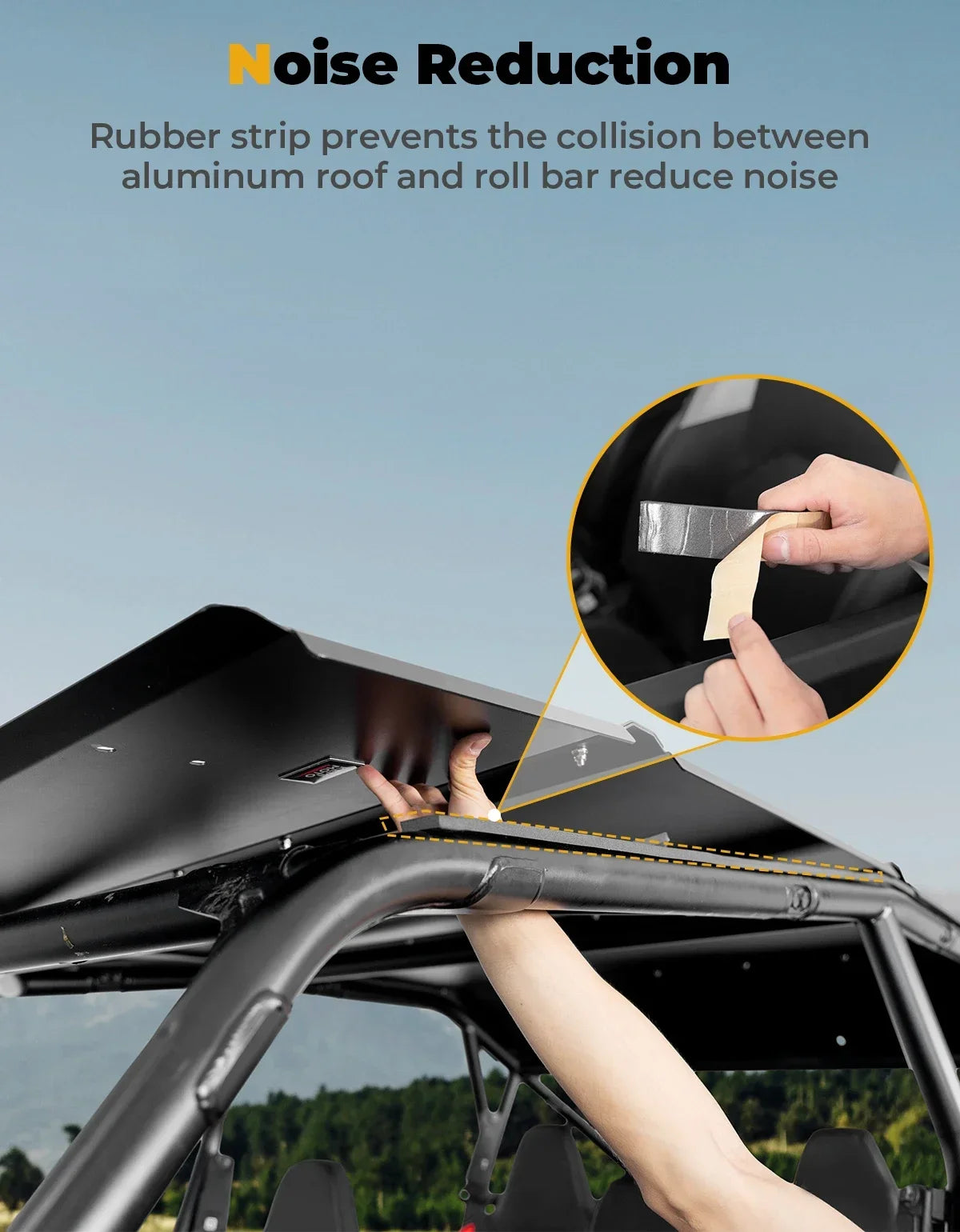 KEMIMOTO Aluminum Hard Roof Top, 4-Seat for Polaris RZR XP 1000