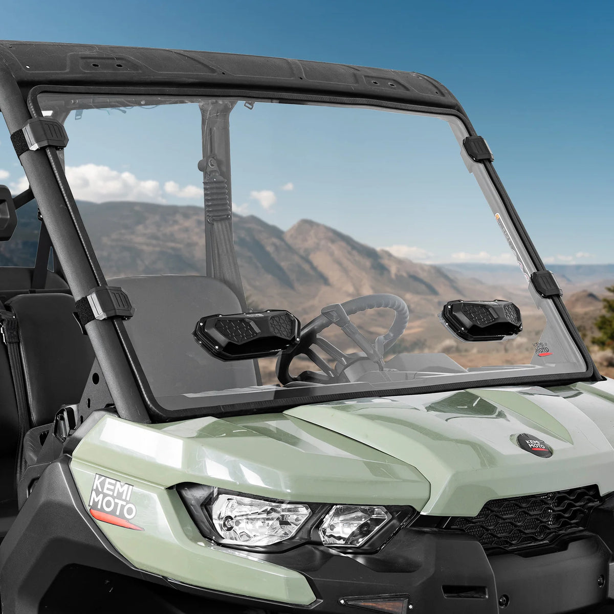 Hard-Coated Front Windshield with Adjustable Vent for Can-Am Defender (2016–2025)