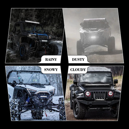 12-Inch Slim Single-Row LED Light Bar with Wiring Kit for Polaris Ranger XP 1000 (2017–2026)