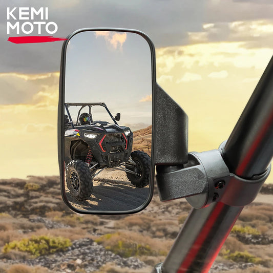 KEMIMOTO Side Mirrors with Shatterproof Tempered Glass for UTV & SXS