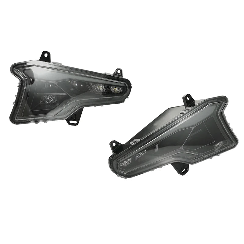 Black LED Headlights with White Accent and Amber Turn Signals for Polaris Xpedition (2024–2026)