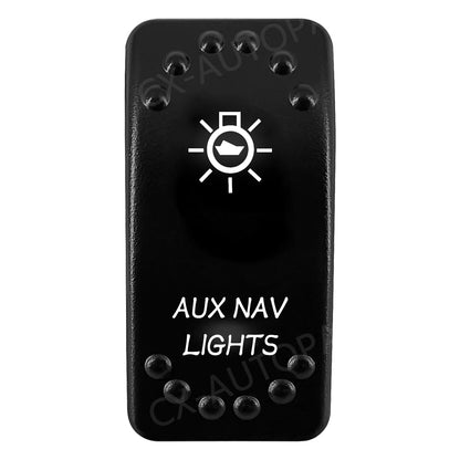 Waterproof Backlit Rocker Switch, 20A 12V for UTV & SXS