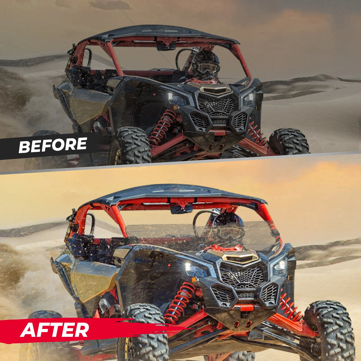 Half Front Windshield, 49.2-Inch Wide for Can-Am Maverick X3 (2017–2025)