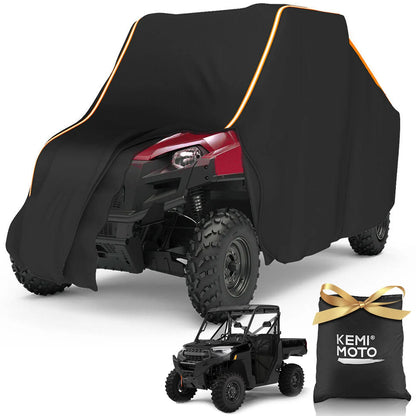 Utility Vehicle Cover 124 x 58 x 71 In with Reflective Strip for UTV & SXS