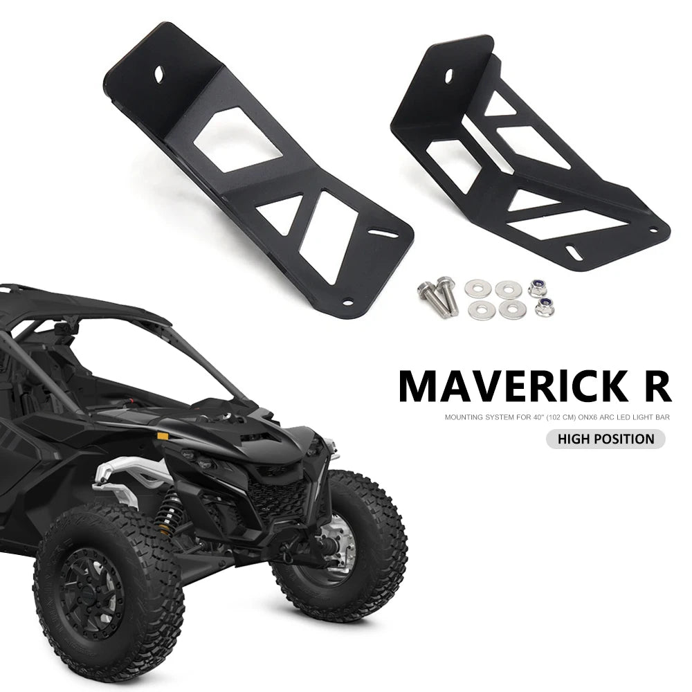 Off-Road LED Light Bar Mounting Bracket Kit for Can-Am Maverick R (2025)