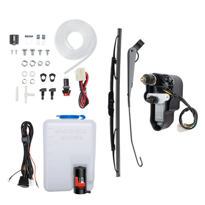 Electric Windshield Wiper Kit with Arm, Blade and Switch for UTV & SXS