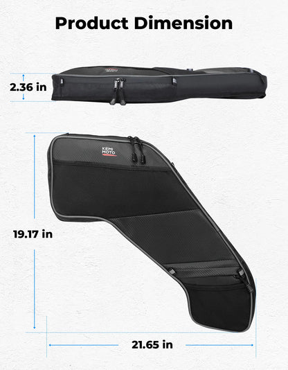 KEMIMOTO Rear Door Storage Bags with Knee Pads for Polaris General (2017–2026)