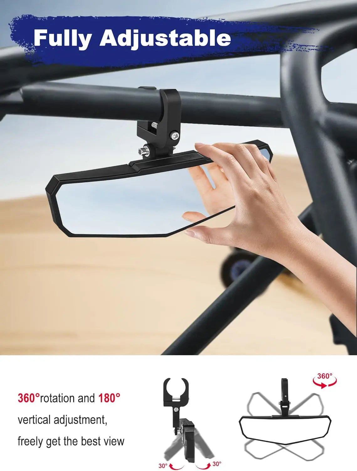 Adjustable SXS Center Rearview Mirror