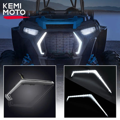 IP67 LED Front Fang Light Assembly with Turn Signals for Polaris RZR XP 1000 & RZR XP Turbo