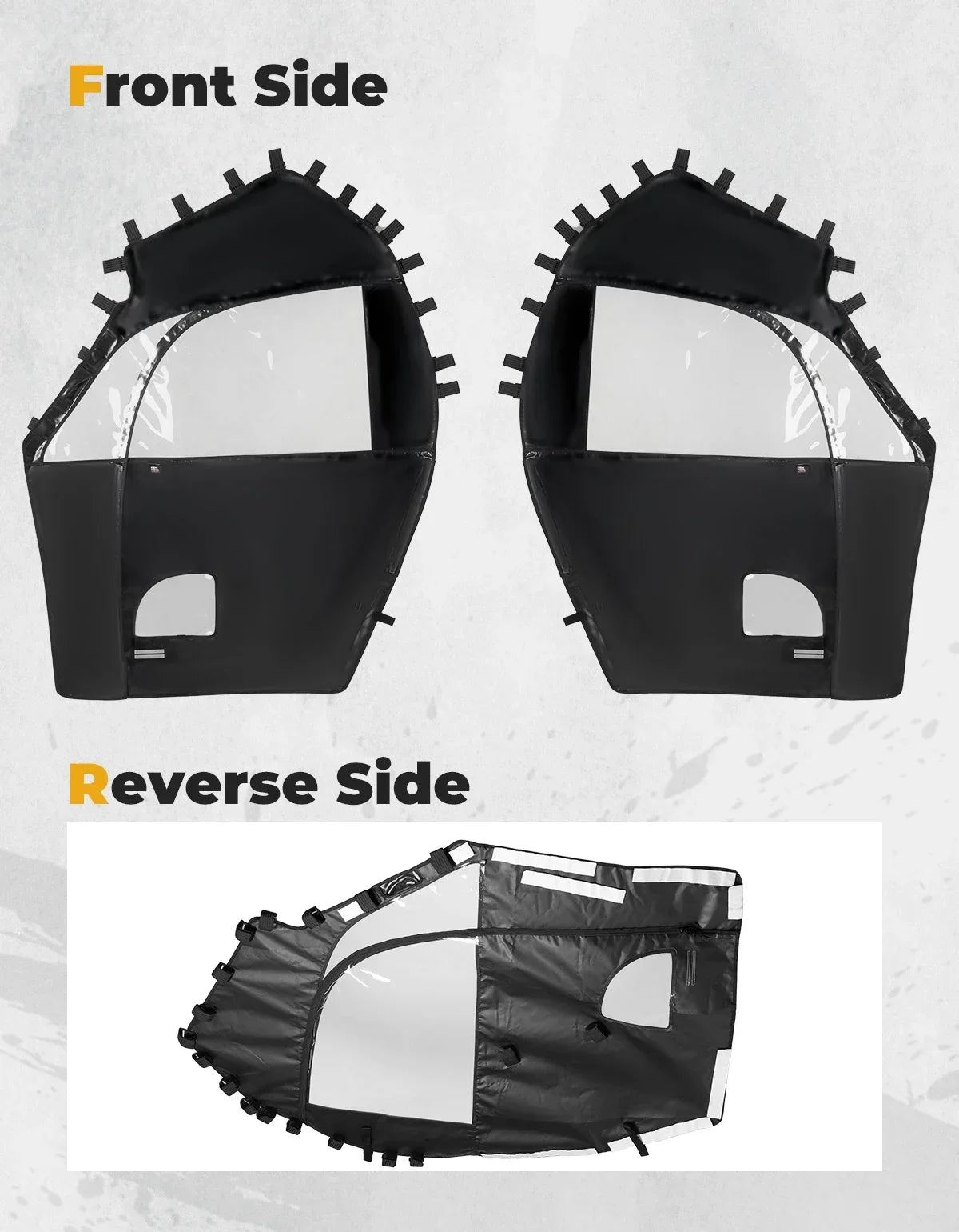 Soft Cab Enclosure Doors with PVC Windows for Polaris RZR 900, RZR 570 & RZR Trail