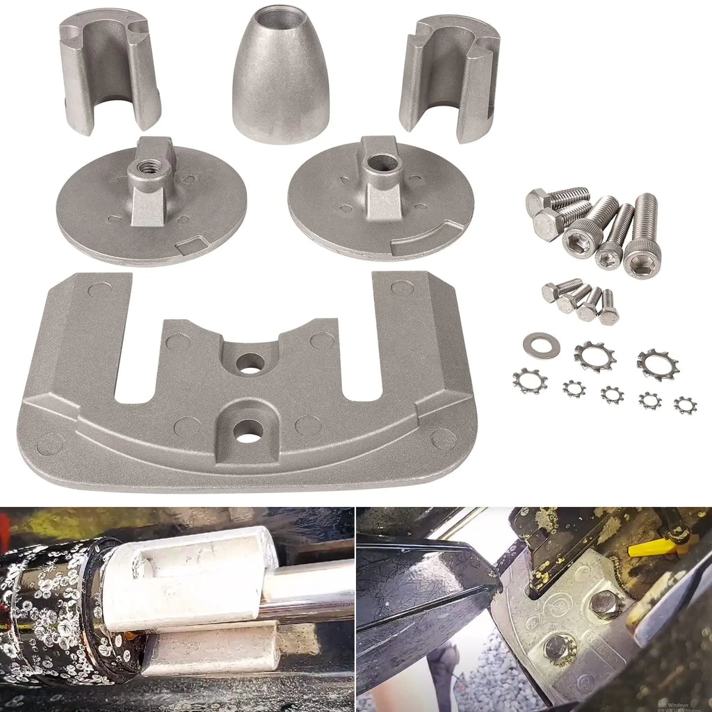 Hihitomorrow Complete Aluminum Anode Kit Compatible with 2004+ Mercruiser Bravo 3 III Drives Sterndrives Replace for CMBRAVO3KITA 888761Q02 888761Q04