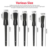 5PC Car Detailing Brush Kit Boar Hair Vehicle Auto Interior For Wheel Clean Sets