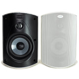 Polk Audio Atrium 5 Outdoor Speakers with Powerful Bass (Pair White) All-Weather Durability Broad Sound Coverage Speed-Lock Mounting System