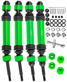 RCMYou RC Drive Shaft CVD Axles Upgrades Part for 1/10 Slash VXL 4X4Rustler VXL 4X4Stampede VXL 4X4#45 Steel Front Rear Driveshaft with HexGreen