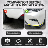 Universal Black Carbon Fiber Car Bumper Spoiler Set