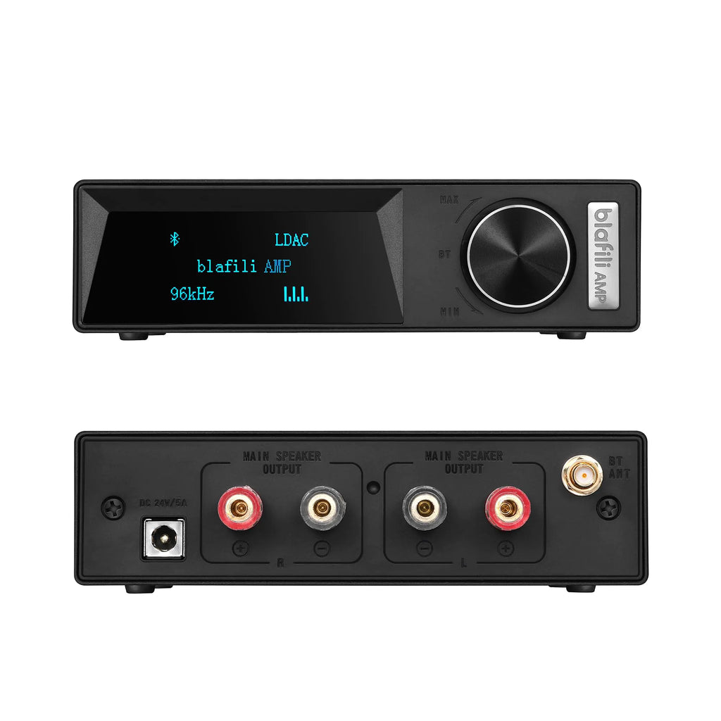 blafili AMP Bluetooth 5.4 Audio Amplifier LDAC aptX HD aptX Adaptive aptX Lossless TPA3255 Class D 100 Watts for Passive Speakers US Power Adapter ONLY