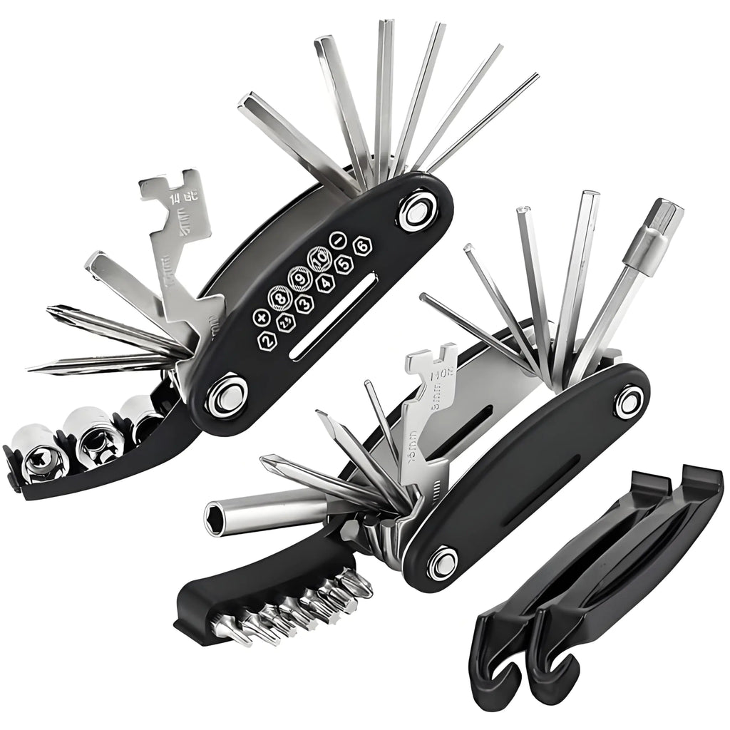 Bike Repair Tool Kits 36 In 1 Multi-Function Bike Tool Kits Portable Foldable Bike Multitool Tool Kit with Tire Lever (2+2)