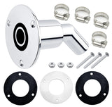 LEQMG Diesel Heater Thru Hull Exhaust SkinMarine Grade 316 Stainless SteelFitting for 24mm/0.94" Tube Pipe Socket Hardware(Bent)