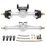 MEUS RACING TRX4M Axles Front and Rear Axles Isokinetic 3-Section CVD 52° Max. Steering Angle +5mm Widened TRX4M Upgrades for TRX4M Defender/Bronco/K10/F150 1/18 RC Crawler Car (Silver)