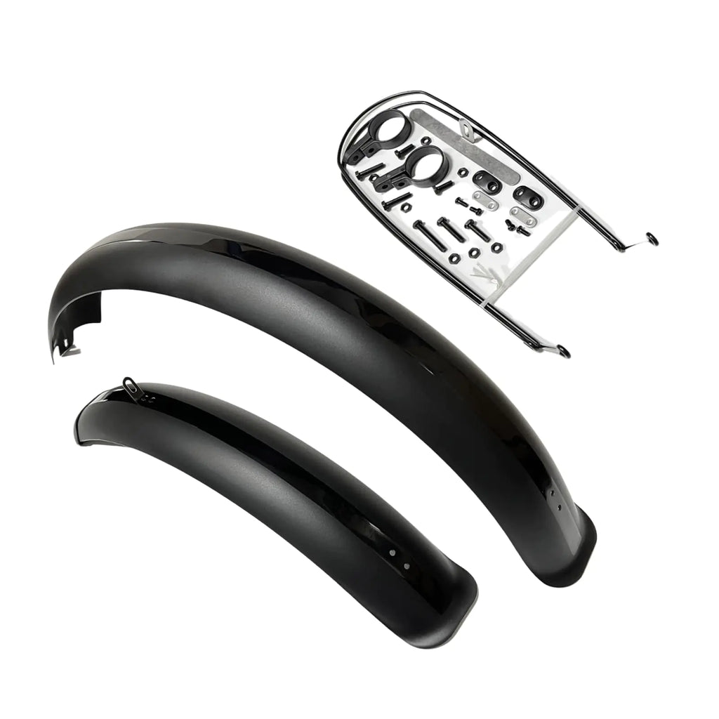 Fat Bike Fenders Set Front Rear Mudguards for MTB Off-Road Cycling Fenders Kit Bike Wings Full Coverage (20~26 * 4 inch) (Black 20inch)