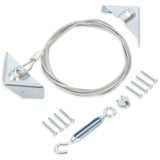 JIAHOO Anti Sag Gate Kit for Wooden Fence Gate Tensioner Cable Kit Anti-Sag Gate Support Cable Kit Steel Fence Door Repair Kit for Wood Door Zinc Plated Steel Gate Frame Kit Hardware Silver