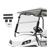 HECASA Clear Golf Cart Windshield Compatible with 1994-2014 EZGO TXT & Medalist Models Folding Down Windshield