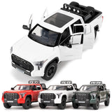 WAKAKAC 1:24 Tundra Off-Road Pickup Car Model Pull Back Diecast Truck Toy with Sounds＆Lights for Kids Boys Girls and Adults Gift White.